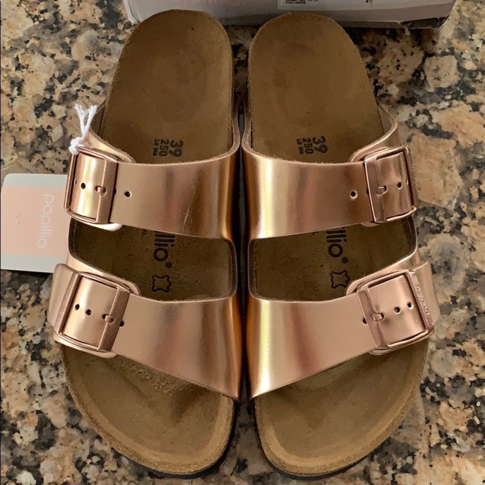 BIRKENSTOCK PAPILLIO LEATHER AZ Copper Platform 39 - Picture 2 of 10